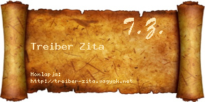 Treiber Zita névjegykártya